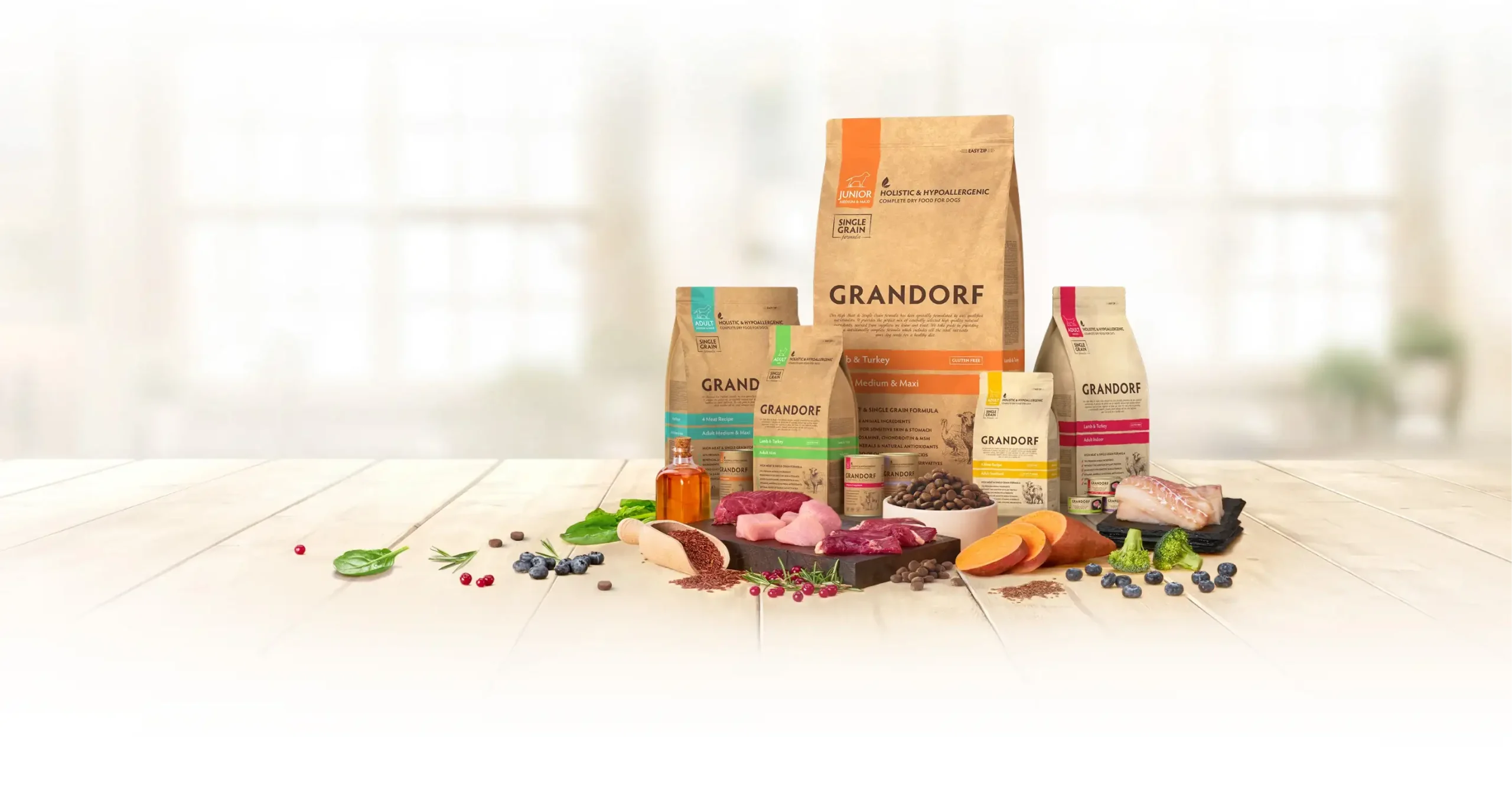 Рационы Grandorf и продукты, из которых они сделаны
